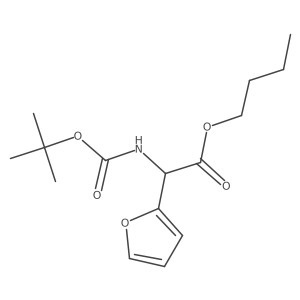alpha-(N-t-Butoxycarbonylamino)furan-2-acetic acid n-butyl ester Structure