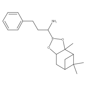 (R)-3-Phenyl-1-((3aS,4S,6S,7aR)-3a,5,5-trimethylhexahydro-4,6-methanobenzo[d][1,3,2]dioxaborol-2-yl)propan-1-amine结构式