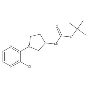 Tert-butyl (1-(3-chloropyrazin-2-yl)pyrrolidin-3-yl)carbamate结构式