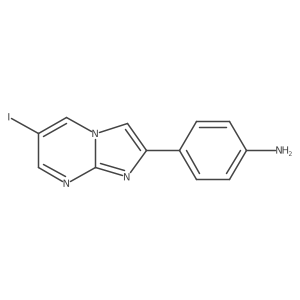4-(6-Iodoimidazo[1,2-a]pyrimidin-2-yl)benzenamine结构式