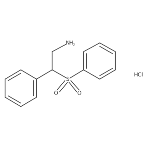 2-(Benzenesulfonyl)-2-phenylethanamine;hydrochloride Structure