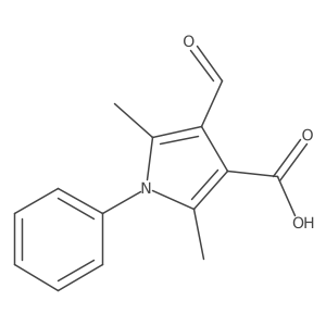 4-formyl-2,5-dimethyl-1-phenyl-1H-pyrrole-3-carboxylic acid结构式