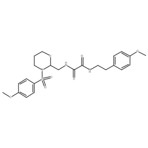 N1-(4-methoxyphenethyl)-N2-((3-((4-methoxyphenyl)sulfonyl)-1,3-oxazinan-2-yl)methyl)oxalamide Structure