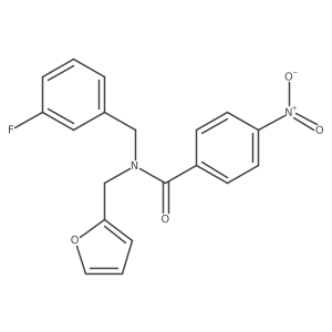 N-[(3-fluorophenyl)methyl]-N-[(furan-2-yl)methyl]-4-nitrobenzamide结构式