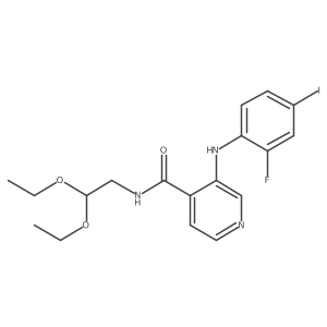 N-(2,2-diethoxyethyl)-3-[(2-fluoro-4-iodophenyl)amino]isonicotinamide结构式