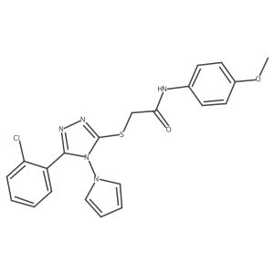 2-{[5-(2-chlorophenyl)-4-(1H-pyrrol-1-yl)-4H-1,2,4-triazol-3-yl]sulfanyl}-N-(4-methoxyphenyl)acetamide Structure