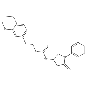 1-(3,4-Dimethoxyphenethyl)-3-(5-oxo-1-phenylpyrrolidin-3-yl)urea Structure