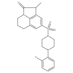 8-{[4-(2-Fluorophenyl)piperazino]sulfonyl}-1-methyl-5,6-dihydro-4H-pyrrolo[3,2,1-IJ]quinolin-2(1H)-one结构式