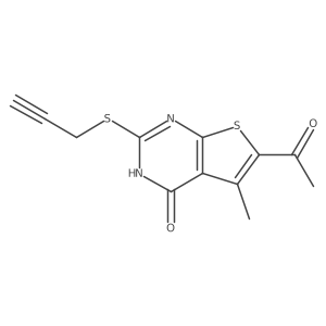 6-acetyl-5-methyl-2-(prop-2-yn-1-ylthio)thieno[2,3-d]pyrimidin-4(3H)-one Structure