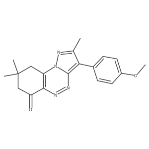 3-(4-methoxyphenyl)-2,8,8-trimethyl-8,9-dihydropyrazolo[5,1-c][1,2,4]benzotriazin-6(7H)-one结构式
