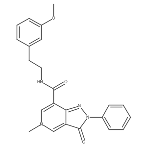 N-(3-methoxyphenethyl)-5-methyl-3-oxo-2-phenyl-3,5-dihydro-2H-pyrazolo[4,3-c]pyridine-7-carboxamide结构式