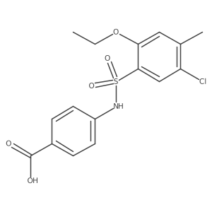 4-{[(5-Chloro-2-ethoxy-4-methylphenyl)sulfonyl]amino}benzoic acid结构式