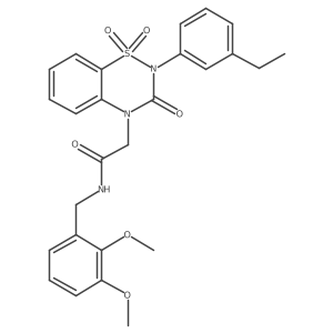 N-(2,3-dimethoxybenzyl)-2-(2-(3-ethylphenyl)-1,1-dioxido-3-oxo-2H-benzo[e][1,2,4]thiadiazin-4(3H)-yl)acetamide Structure
