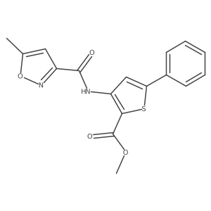 Methyl 3-(5-methylisoxazole-3-carboxamido)-5-phenylthiophene-2-carboxylate Structure