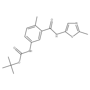 Tert-butyl (4-methyl-3-{[(2-methyl-1,3-thiazol-5-yl)amino]carbonyl}phenyl)carbamate结构式