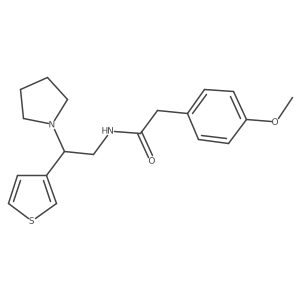2-(4-methoxyphenyl)-N-(2-(pyrrolidin-1-yl)-2-(thiophen-3-yl)ethyl)acetamide结构式