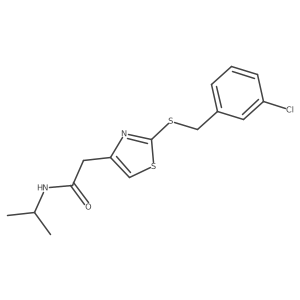 2-(2-((3-chlorobenzyl)thio)thiazol-4-yl)-N-isopropylacetamide结构式