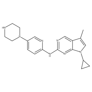 7-Cyclopropyl-5-methyl-N-[5-(1-piperazinyl)-2-pyridinyl]-7h-pyrrolo[2,3-d]pyrimidin-2-amine Structure