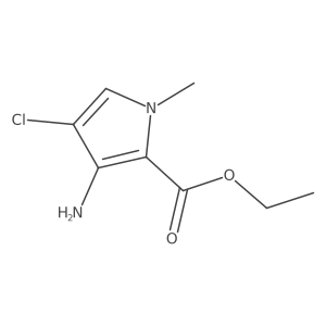 Ethyl 3-amino-4-chloro-1-methyl-1H-pyrrole-2-carboxylate Structure