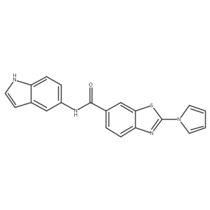 N-(1H-indol-5-yl)-2-(1H-pyrrol-1-yl)-1,3-benzothiazole-6-carboxamide Structure