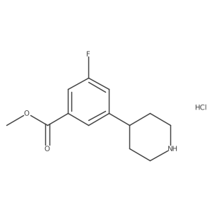 Methyl 3-fluoro-5-piperidin-4-ylbenzoate;hydrochloride Structure