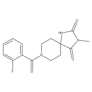 8-(2-Fluorobenzoyl)-3-methyl-1,3,8-triazaspiro[4.5]decane-2,4-dione结构式