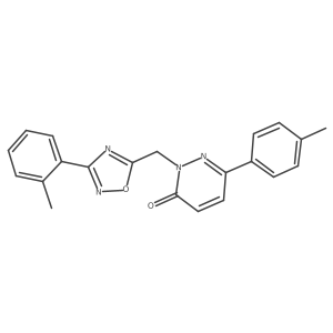 6-(4-Methylphenyl)-2-{[3-(2-methylphenyl)-1,2,4-oxadiazol-5-yl]methyl}-2,3-dihydropyridazin-3-one结构式