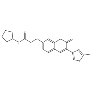 N-cyclopentyl-2-{[3-(2-methyl-1,3-thiazol-4-yl)-2-oxo-2H-chromen-7-yl]oxy}acetamide结构式