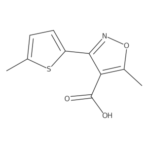 5-Methyl-3-(5-methylthiophen-2-yl)isoxazole-4-carboxylic acid结构式