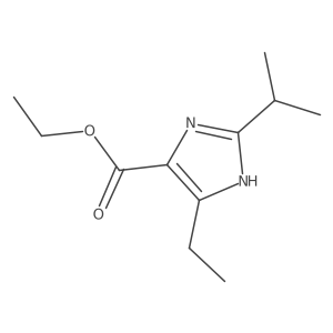 4-Ethyl-2-(1-methylethyl)-1H-imidazole-5-carboxylic acid ethyl ester结构式