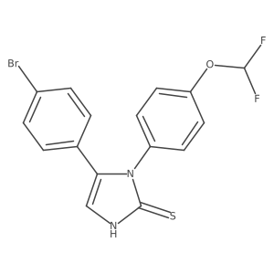 5-(4-bromophenyl)-1-[4-(difluoromethoxy)phenyl]-1H-imidazole-2-thiol Structure