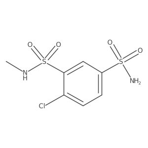6-chloro-N1-methylbenzene-1,3-disulfonamide结构式