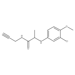 2-((3-Chloro-4-methoxyphenyl)amino)-N-(prop-2-yn-1-yl)propanamide Structure