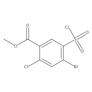 Methyl 4-bromo-2-chloro-5-(chlorosulfonyl)benzoate Structure