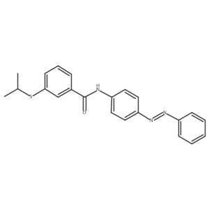 Benzamide, 3-[(1-methylethyl)thio]-N-[4-(2-phenyldiazenyl)phenyl]- Structure