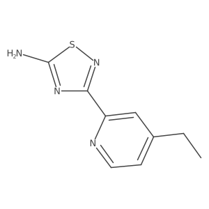 3-(4-Ethylpyridin-2-yl)-1,2,4-thiadiazol-5-amine结构式