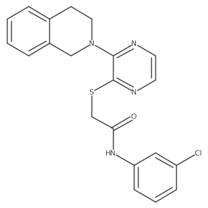 N-(3-chlorophenyl)-2-{[3-(1,2,3,4-tetrahydroisoquinolin-2-yl)pyrazin-2-yl]sulfanyl}acetamide Structure