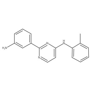 2-(3-aminophenyl)-N-o-tolylpyrimidin-4-amine结构式