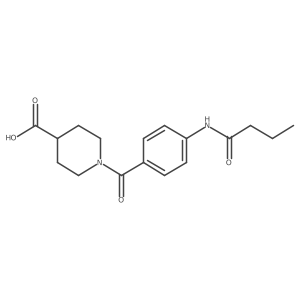 1-[4-(Butyrylamino)benzoyl]piperidine-4-carboxylic acid Structure