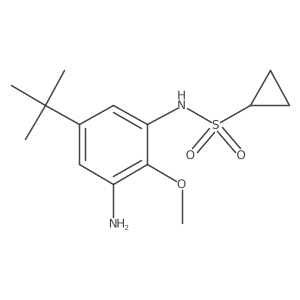 N-[3-amino-5-(1,1-dimethylethyl)-2-methoxyphenyl]cyclopropanesulfonamide结构式
