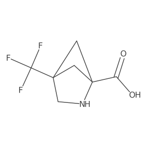 4-(Trifluoromethyl)-2-azabicyclo[2.1.1]hexane-1-carboxylic acid结构式