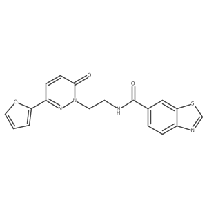 N-(2-(3-(furan-2-yl)-6-oxopyridazin-1(6H)-yl)ethyl)benzo[d]thiazole-6-carboxamide Structure