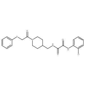 N1-(2-chlorophenyl)-N2-((1-(2-phenoxyacetyl)piperidin-4-yl)methyl)oxalamide结构式