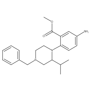 Methyl 5-amino-2-[4-benzyl-2-(propan-2-yl)piperazin-1-yl]benzoate Structure