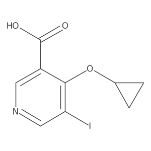 4-Cyclopropoxy-5-iodonicotinic acid结构式