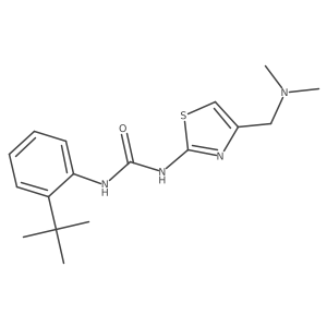 N-[4-[(Dimethylamino)methyl]-2-thiazolyl]-Na(2)-[2-(1,1-dimethylethyl)phenyl]urea Structure