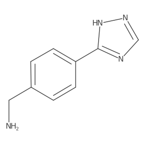 (4-(1h-1,2,4-Triazol-3-yl)phenyl)methanamine结构式