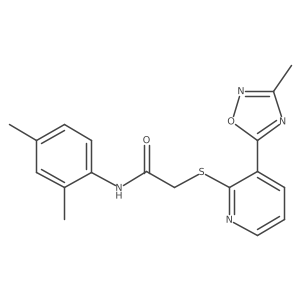 N-(2,4-dimethylphenyl)-2-((3-(3-methyl-1,2,4-oxadiazol-5-yl)pyridin-2-yl)thio)acetamide Structure