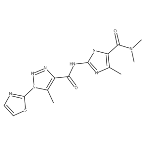 N,N,4-trimethyl-2-(5-methyl-1-(thiazol-2-yl)-1H-1,2,3-triazole-4-carboxamido)thiazole-5-carboxamide Structure