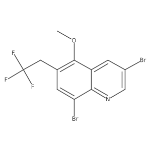 3,8-Dibromo-5-methoxy-6-(2,2,2-trifluoroethyl)quinoline结构式